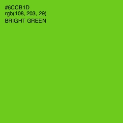 #6CCB1D - Bright Green Color Image