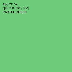 #6CCC7A - Pastel Green Color Image