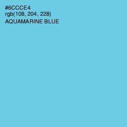 #6CCCE4 - Aquamarine Blue Color Image