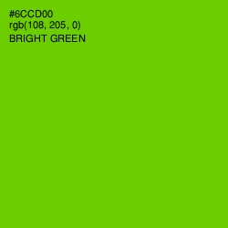 #6CCD00 - Bright Green Color Image