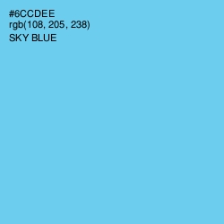 #6CCDEE - Sky Blue Color Image
