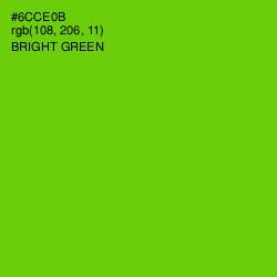 #6CCE0B - Bright Green Color Image
