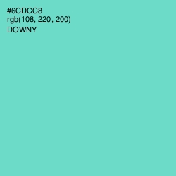 #6CDCC8 - Downy Color Image