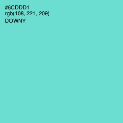 #6CDDD1 - Downy Color Image