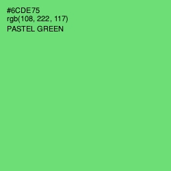 #6CDE75 - Pastel Green Color Image