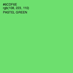 #6CDF6E - Pastel Green Color Image