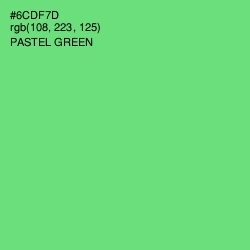 #6CDF7D - Pastel Green Color Image