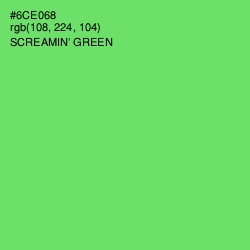 #6CE068 - Screamin' Green Color Image