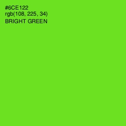 #6CE122 - Bright Green Color Image