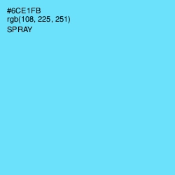 #6CE1FB - Spray Color Image