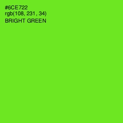 #6CE722 - Bright Green Color Image