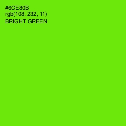 #6CE80B - Bright Green Color Image