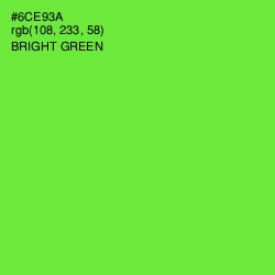 #6CE93A - Bright Green Color Image