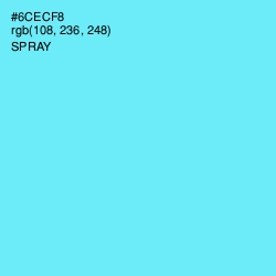 #6CECF8 - Spray Color Image