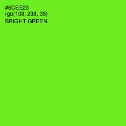 #6CEE23 - Bright Green Color Image