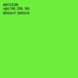 #6CEE3B - Bright Green Color Image