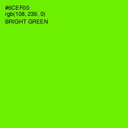 #6CEF00 - Bright Green Color Image