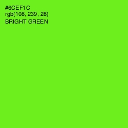 #6CEF1C - Bright Green Color Image