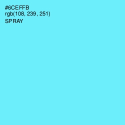 #6CEFFB - Spray Color Image
