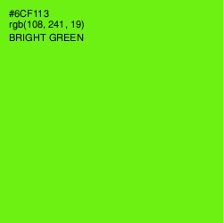 #6CF113 - Bright Green Color Image