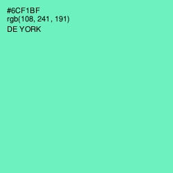 #6CF1BF - De York Color Image
