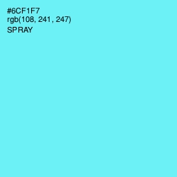 #6CF1F7 - Spray Color Image