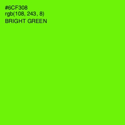 #6CF308 - Bright Green Color Image