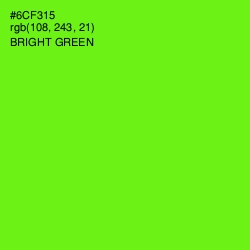 #6CF315 - Bright Green Color Image
