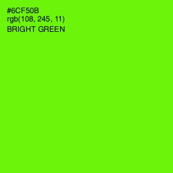 #6CF50B - Bright Green Color Image