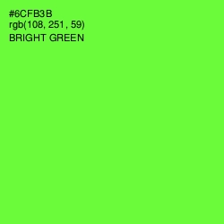 #6CFB3B - Bright Green Color Image