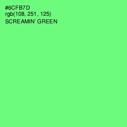 #6CFB7D - Screamin' Green Color Image