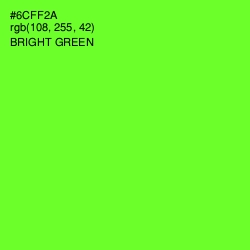 #6CFF2A - Bright Green Color Image