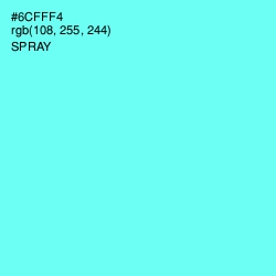 #6CFFF4 - Spray Color Image