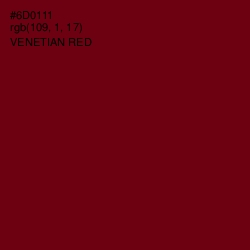 #6D0111 - Venetian Red Color Image