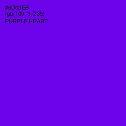 #6D03EB - Purple Heart Color Image