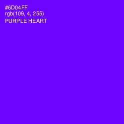 #6D04FF - Purple Heart Color Image