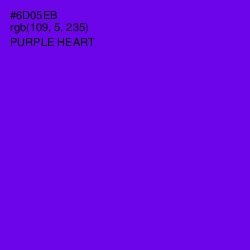 #6D05EB - Purple Heart Color Image