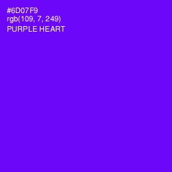 #6D07F9 - Purple Heart Color Image