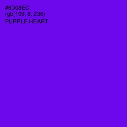 #6D08EC - Purple Heart Color Image