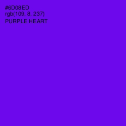 #6D08ED - Purple Heart Color Image