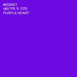 #6D09E1 - Purple Heart Color Image