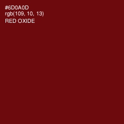 #6D0A0D - Red Oxide Color Image