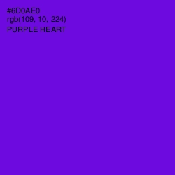 #6D0AE0 - Purple Heart Color Image