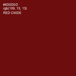 #6D0D0D - Red Oxide Color Image