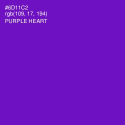 #6D11C2 - Purple Heart Color Image