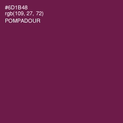 #6D1B48 - Pompadour Color Image