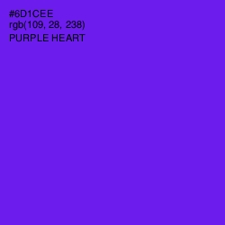 #6D1CEE - Purple Heart Color Image