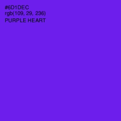 #6D1DEC - Purple Heart Color Image