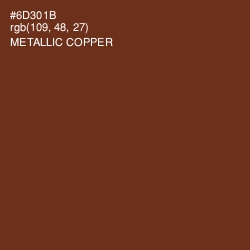 #6D301B - Metallic Copper Color Image