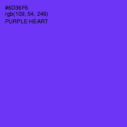 #6D36F6 - Purple Heart Color Image